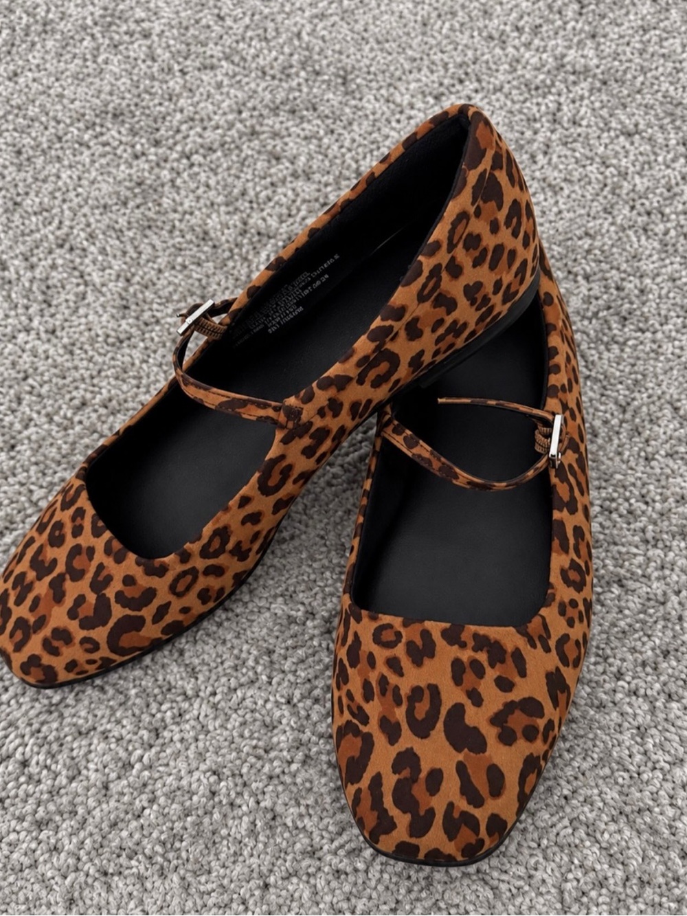 Target Leopard Print Mary Jane Flats - Brown and Black